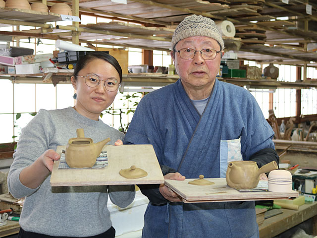 陶芸教室 木型の急須